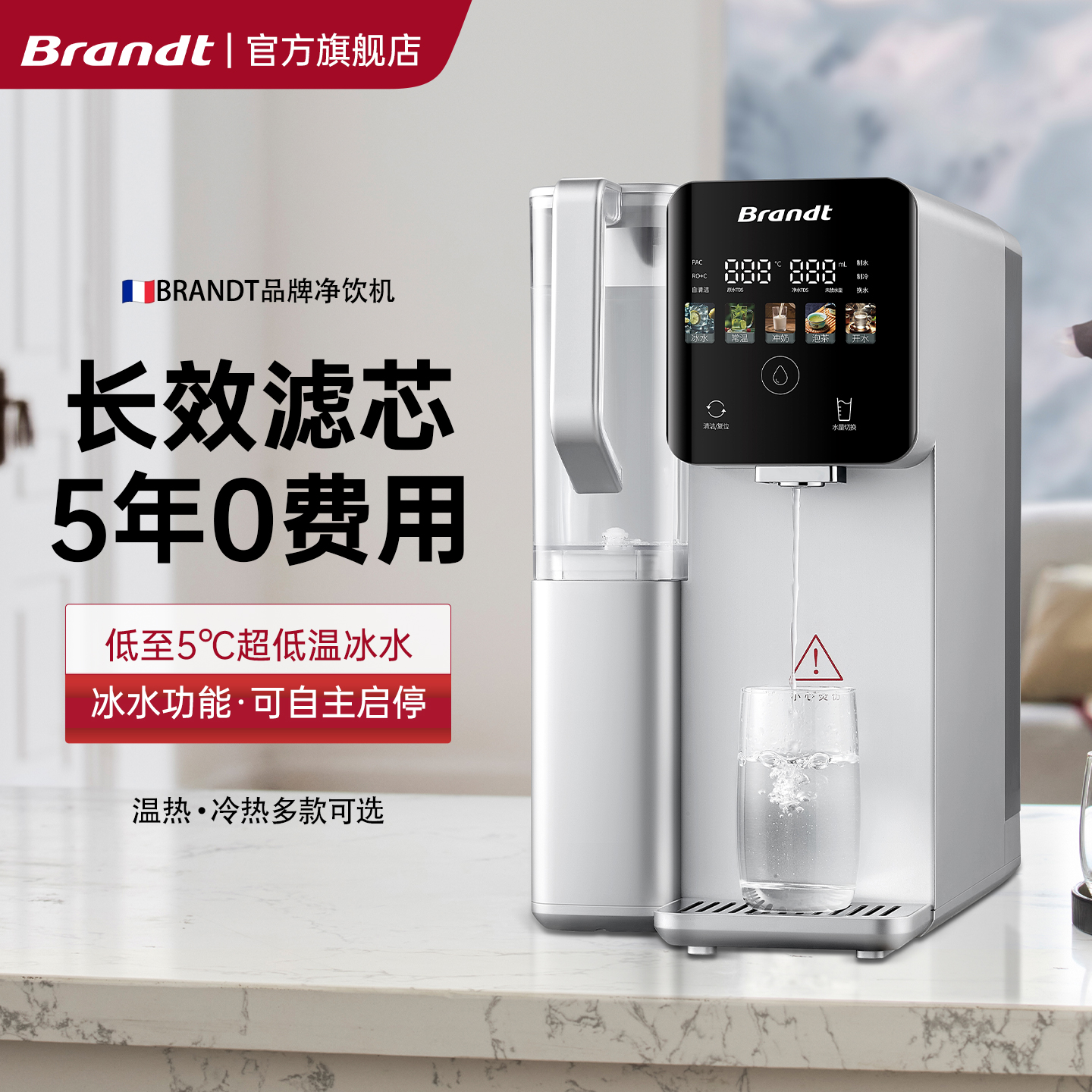 Brandt五年长效滤芯反渗透净饮机