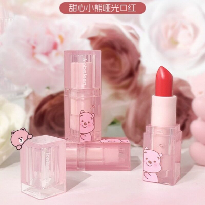 kobeleen口红甜心小熊口红丝绒哑光唇泥隐匿唇纹甜美纯欲少女唇彩