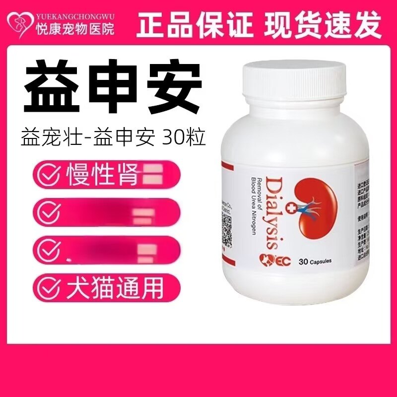益宠壮益申安宠物猫咪狗狗呵护肾脏肾损伤肾脏指标异常肌酐图片