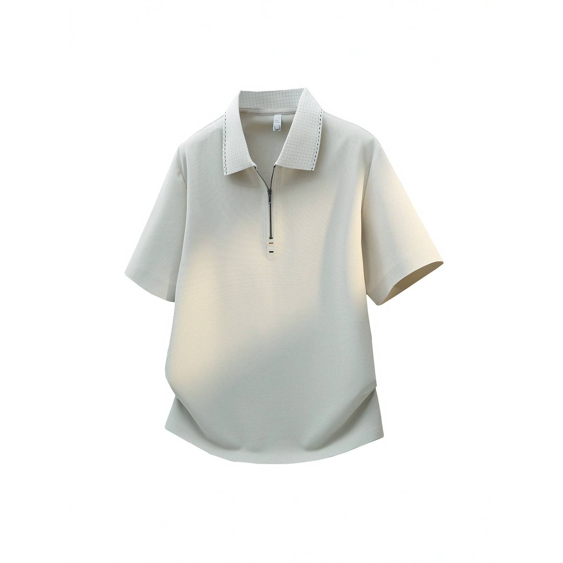 官方正品青少年男士冰爽透气压胶短袖拉链POLO衫26年夏季休闲百搭