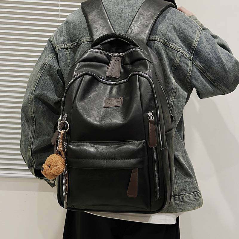 官方正品双肩包韩版初高中学生书包女旅行包简约纯色大容量背包休