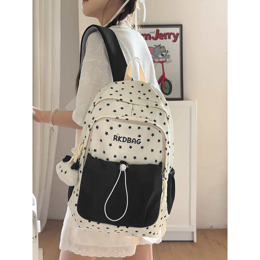 官方正品韩系学院风书包高颜值轻便小众百搭旅行背包简约中小学生