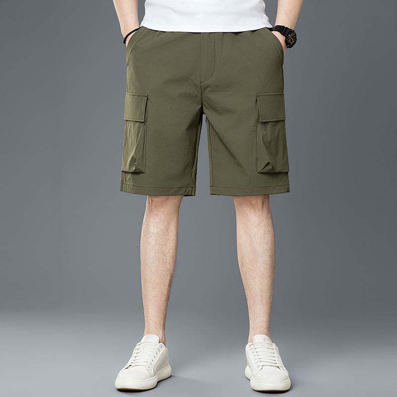 官方正品2026夏季新款中年男士五分裤时尚休闲短袖直筒薄款男裤子