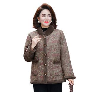 官网正品中老年人外套女奶奶冬装棉服2025新款妈妈棉袄洋气老太太