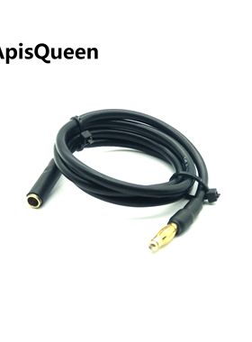 ApisQueen 14AWG特软镀锡黑色红色硅胶线延加长线带4.0香蕉公母头