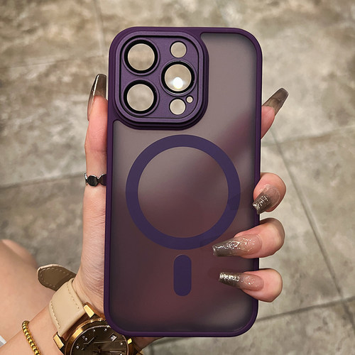 高级磨砂磁吸适用于苹果手机壳