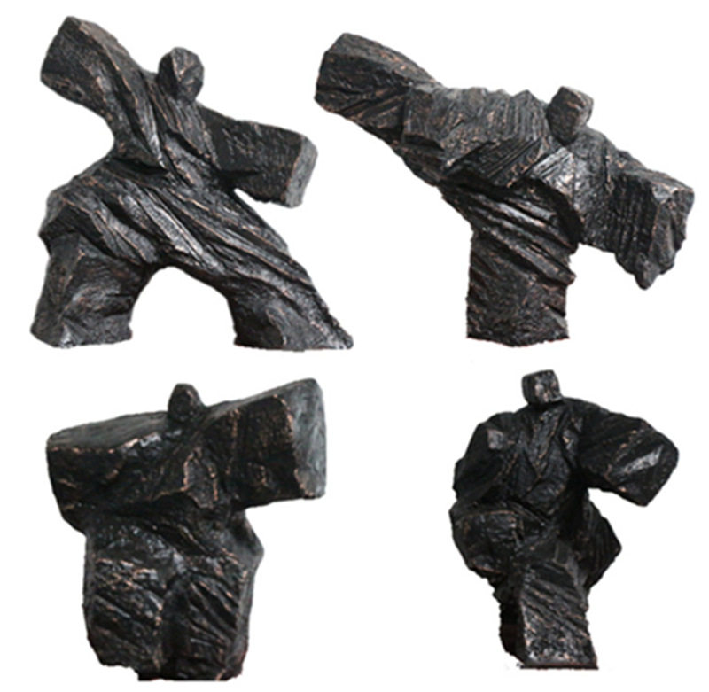 新中式树脂工艺品家居软装饰品太极人物客厅过道大堂玄关雕塑摆件