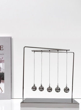 混沌摆永动机小摆件创意永动球牛顿摆球物理悬磁浮办公室桌面客厅