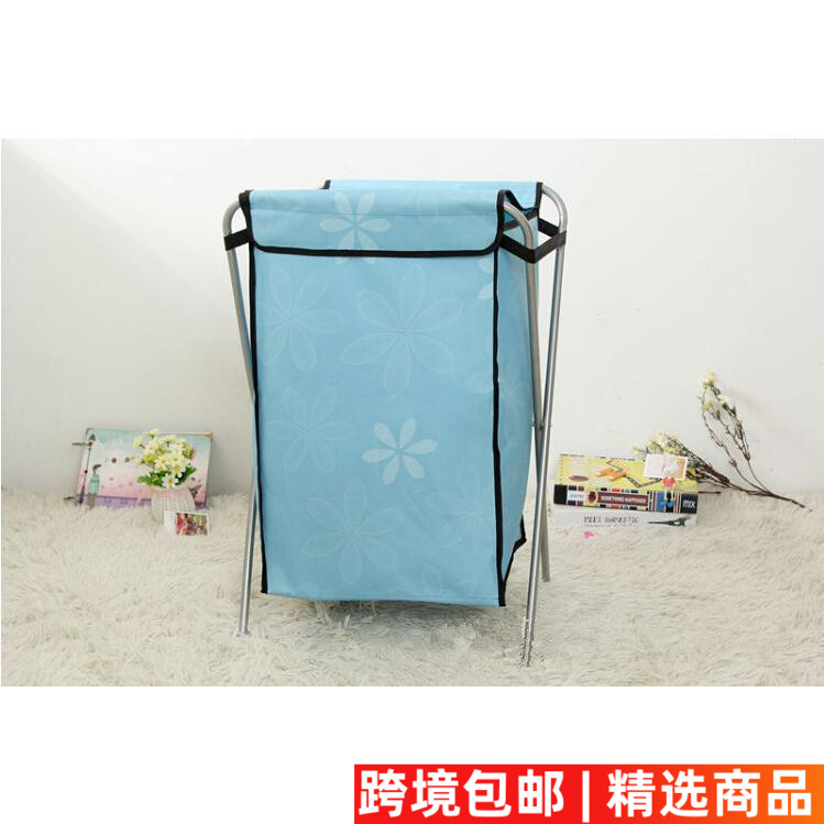 牛津材质支架桶简约方形印花收纳杂物桶脏衣实用可折叠储物桶