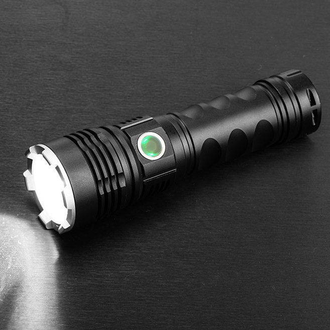 XHP50伸缩变焦手电筒强光LED户外持久续航超亮夜钓夜骑变焦手电筒