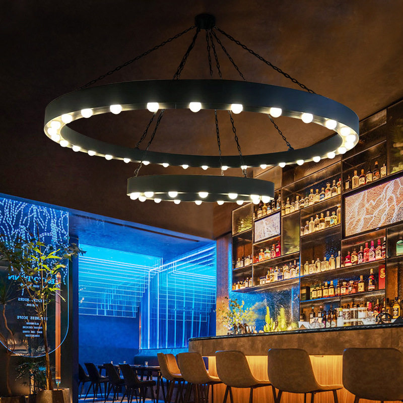 工业风音乐酒吧密室烤吧灯具复古清吧公社装饰大吊灯台球厅氛围灯