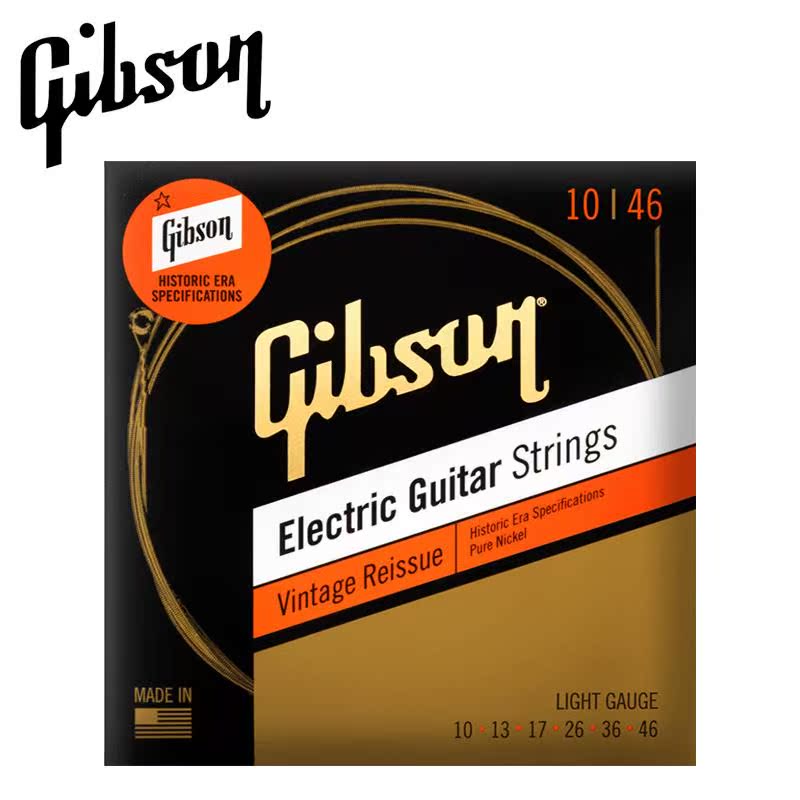 美产Gibson 电吉他弦 一套六根装琴弦SEG-700L VR9 09 010