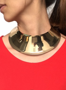 夸张项链2021年新款潮欧美外贸夸张时尚合金扭矩项链朋克个性配饰