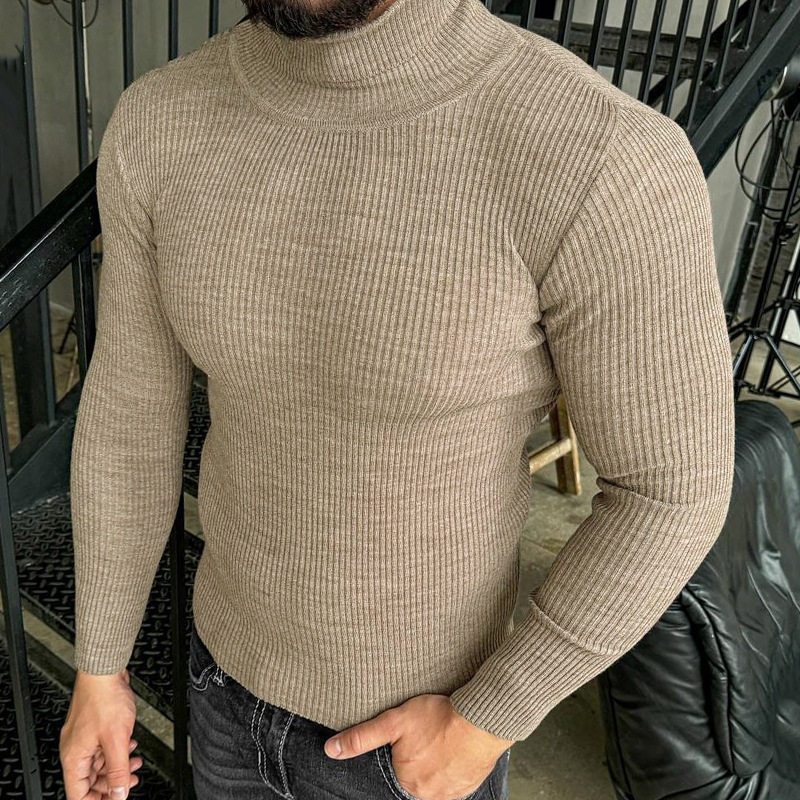 menclothes秋冬高领毛衣