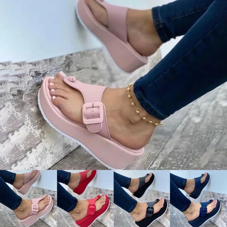 Summer Sandals Women Slippers Flip Flops Platform Plus Size
