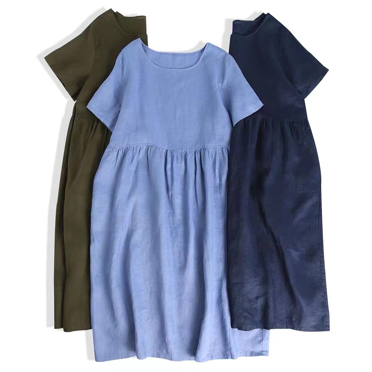 womenclothes薄麻短袖连