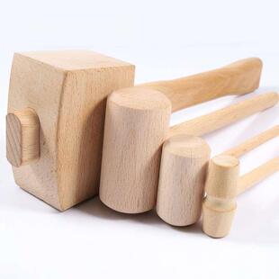 木锤子实木木榔头圆头小木锤木槌硬木头锤子木棒锤背捶大木锤木棰