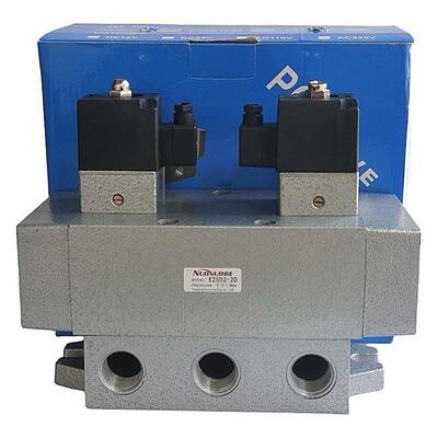 气动电磁阀K25D2-25压缩双电控二位五通进气手动换向螺纹20空气15