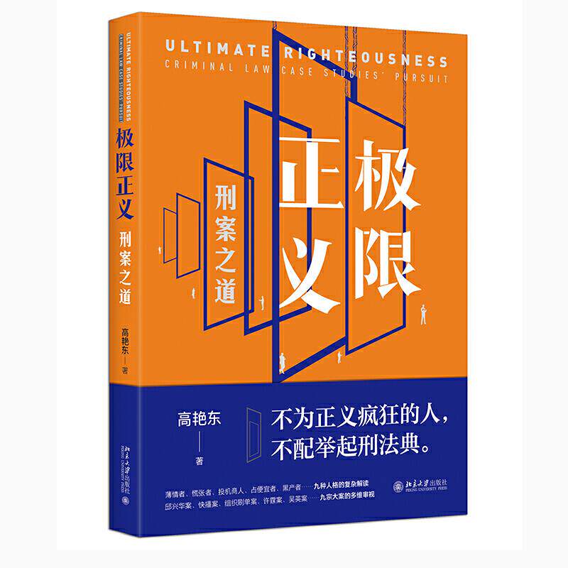 正版图书 极限正义：刑案之道 高艳东著 北京大学出版社 9787301319857