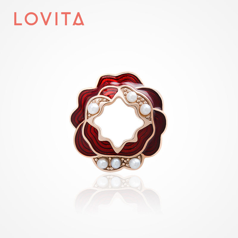 lovita 绽放浪漫系列 花的馈赠 9k金珍珠吊坠 心轮