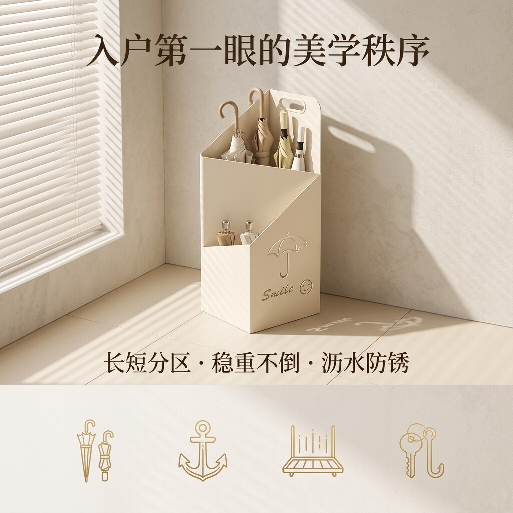 放伞沥水圆弧入户雨伞收纳筒图片