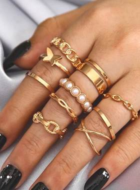 Hot selling joint accessories pearl fashion Knuckle Ring Set