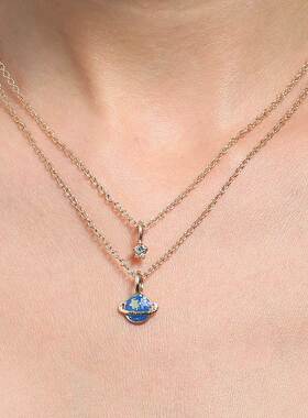 fashion double-layer necklace clavicle choker 街拍百搭项链