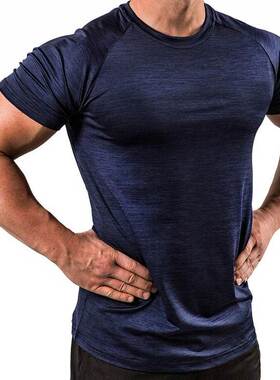 Men's sports running shirt short sleeve男运动T恤高弹短袖