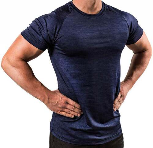 Men's sports running shirt short sleeve男运动T恤高弹短袖