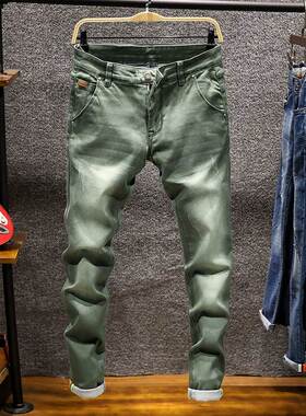Men's autumn jeans slim trousers hole men's pants男士牛仔裤