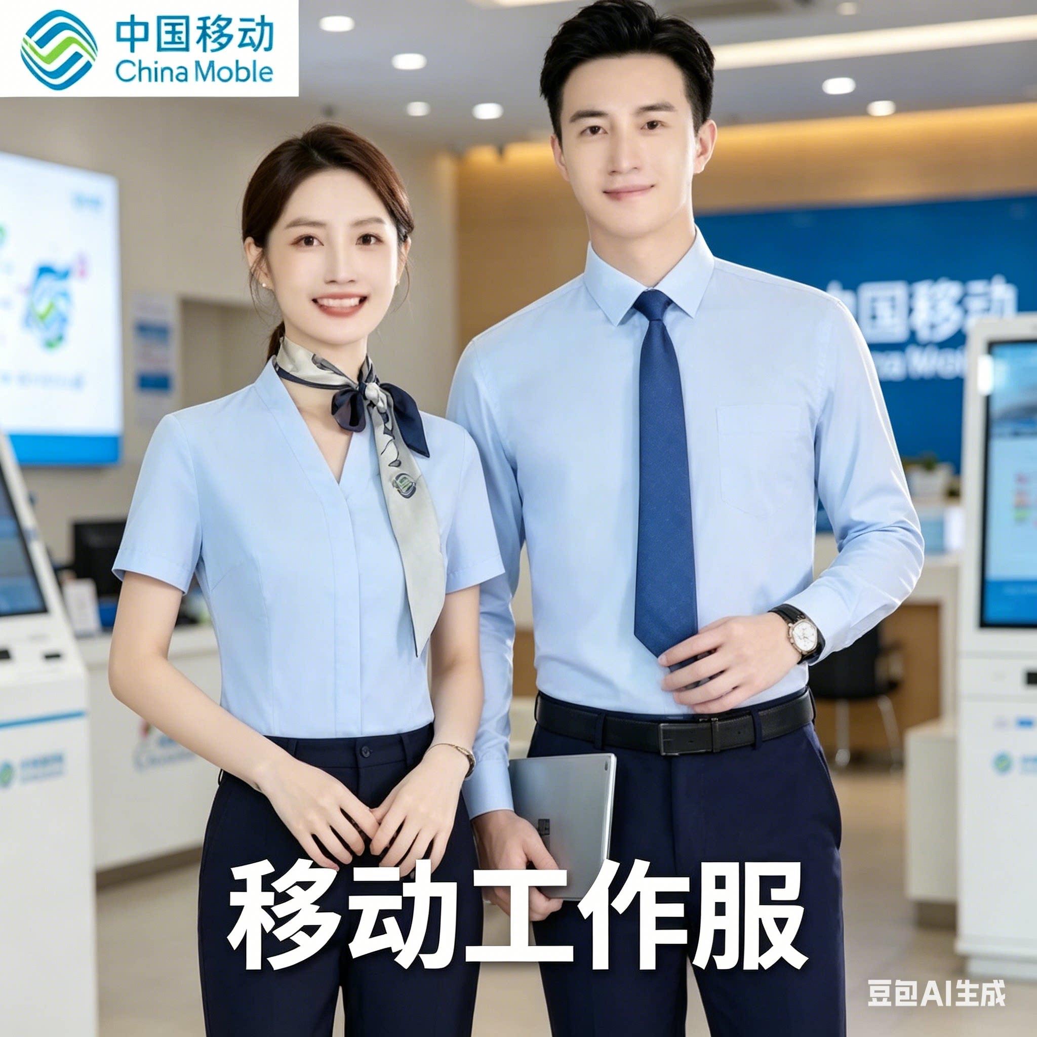 移动工作服女短袖衬衫中国手机营业厅工装制服长袖衬衫制服2026