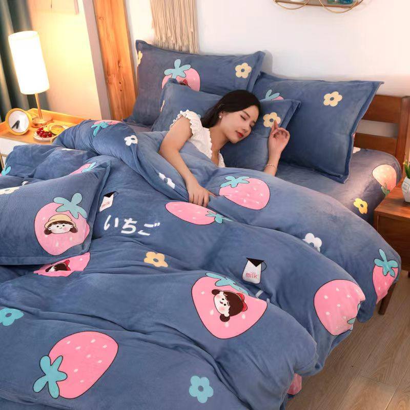 冬季牛奶珊瑚绒被套单件加绒加厚被罩1.5米双面绒儿童单人褥子套,床上用品,被套,淘宝优惠券,粉丝福利购,淘宝优惠卷