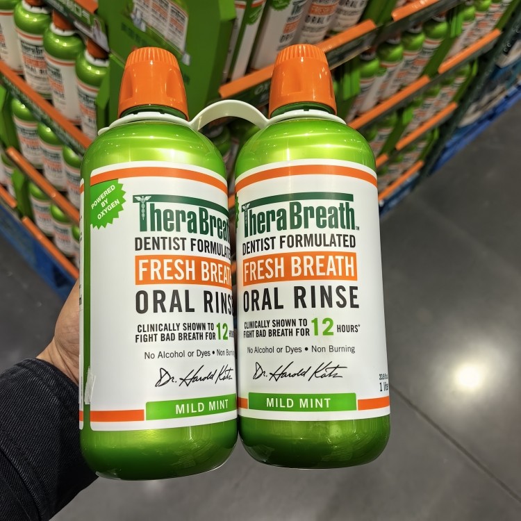 Costco代购美国进口TheraBreath凯斯博士漱口水温和薄荷0酒精1L*2,洗护清洁剂/卫生巾/纸/香薰,漱口水,淘宝优惠券,粉丝福利购,淘宝优惠卷