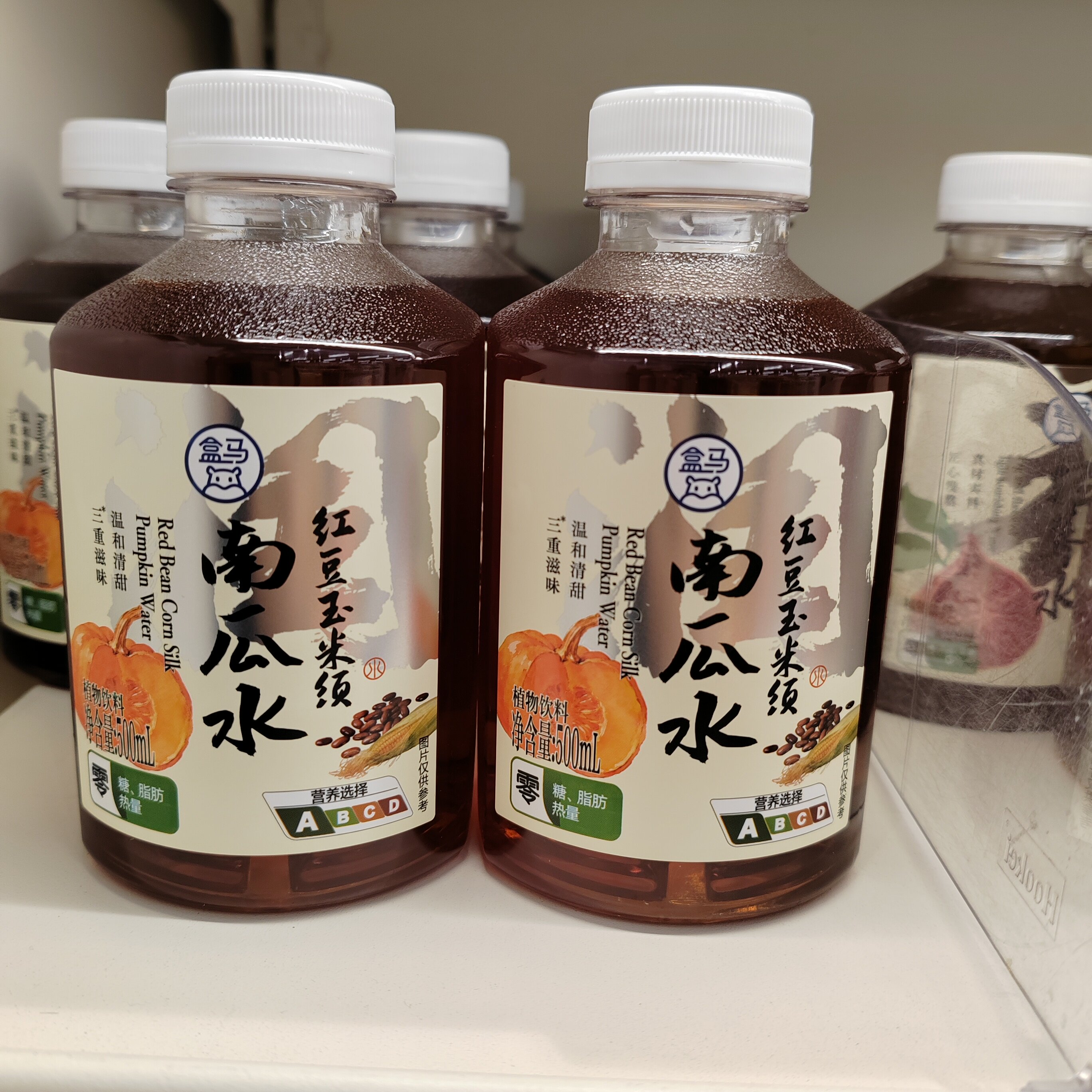 盒马红豆玉米须南瓜水500ml无糖