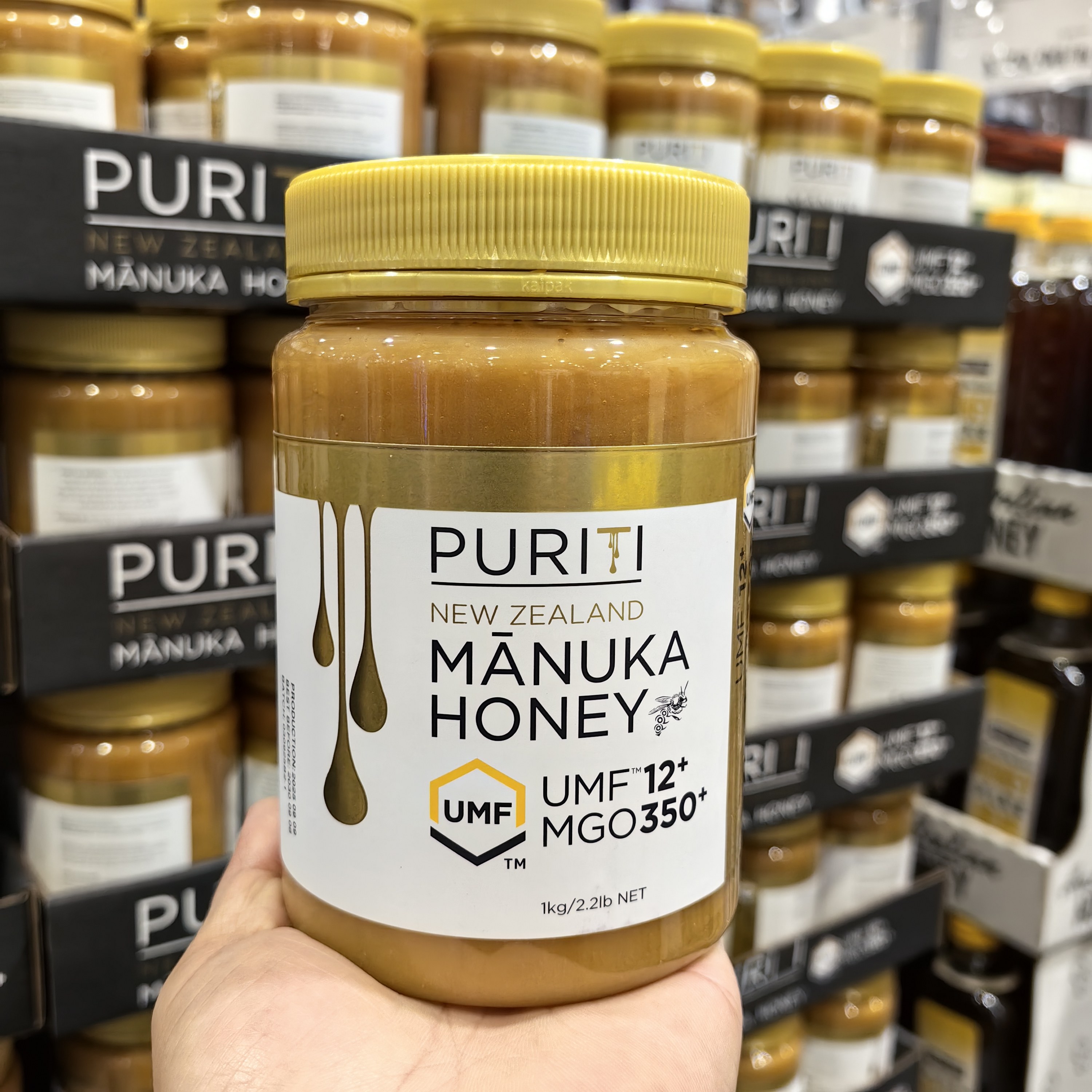 Costco会员代购新西兰原装进口PURITI麦卢卡蜂蜜UMF12纯正天然1KG