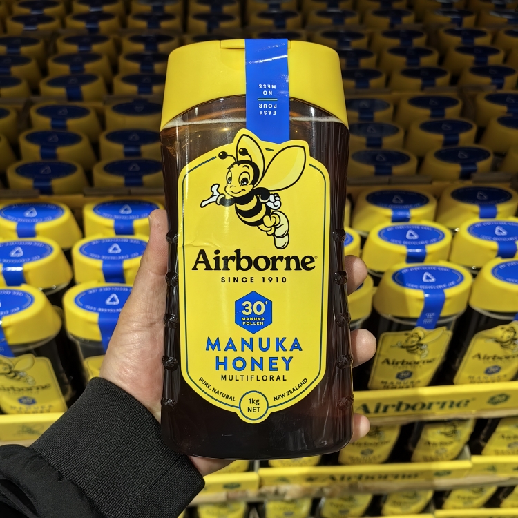 Costco开市客购新西兰进口AIRBORNE麦卢卡多花种蜂蜜纯正天然1KG