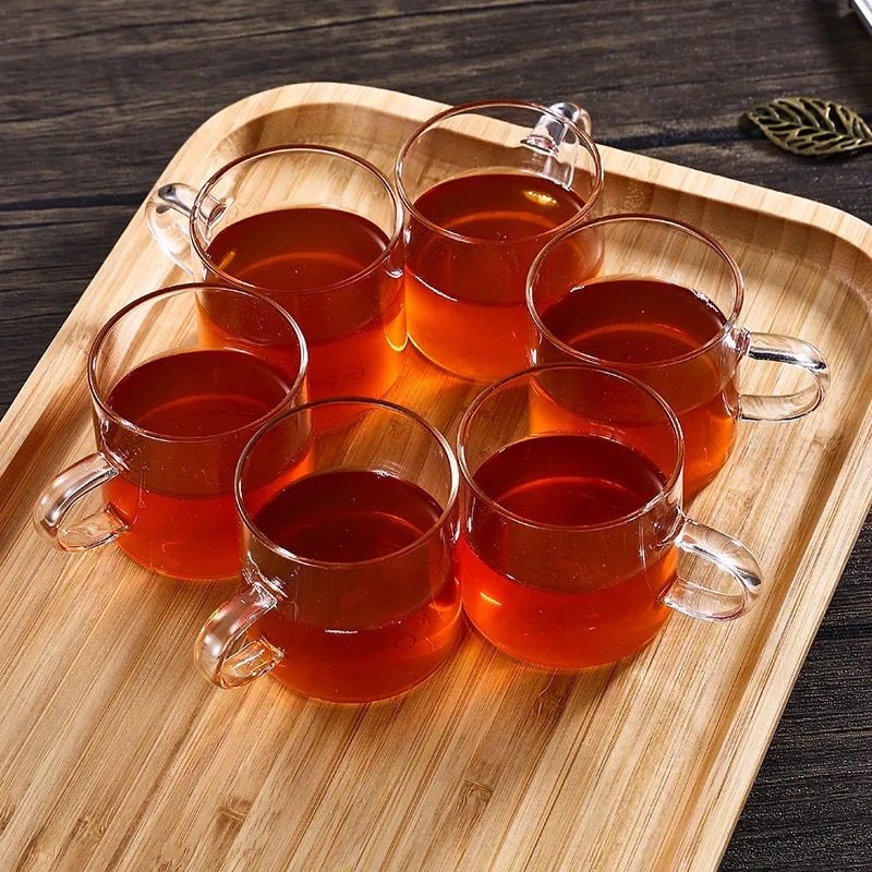 玻璃茶杯家用功夫茶具透明耐热品茗杯加厚带把主人茶碗茶具套装,餐饮具,茶杯,淘宝优惠券,粉丝福利购,淘宝优惠卷