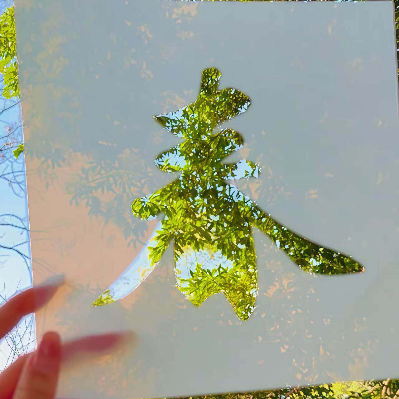 捕捉春天~春字镂空模板diy创意春游野餐绿植拍照道具幼儿园绘画板