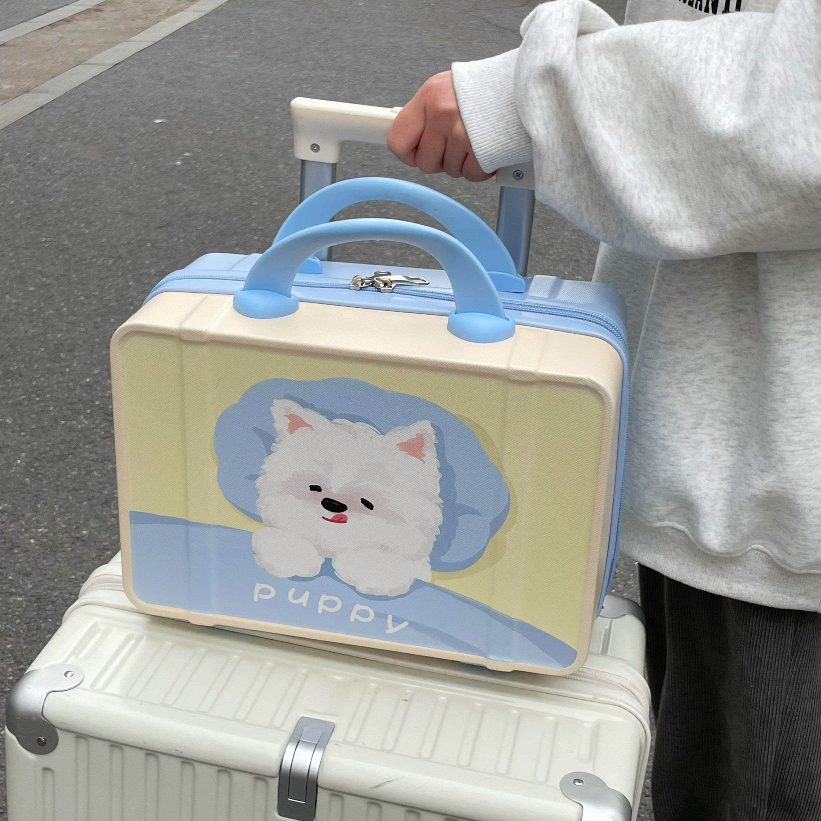化妆箱可挂行李箱新款大容量化妆品收纳包便携高颜值可爱旅行箱子