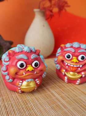 卡通狮子家居摆件创意