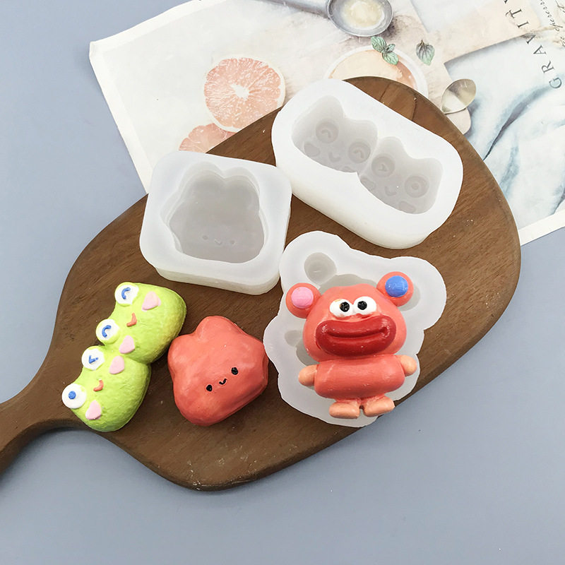 咬一口兔兔奶贝 两连青蛙 丑萌大嘴铁蜜硅胶捏捏模具diy手工翻模,厨房/烹饪用具,烘焙模具,淘宝优惠券,粉丝福利购,淘宝优惠卷
