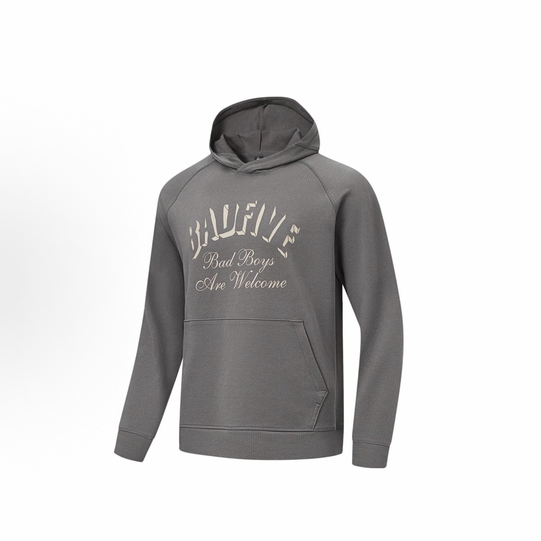 LiNing李宁 反伍BADFIVE 字母印花套头卫衣 男女同款 AWDT887-3