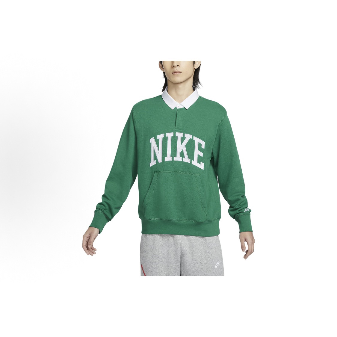 Nike 字母印花美式学院风口袋刺绣logo长袖Polo衫男款 FN3113-365