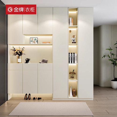 金牌衣柜定制简约玄关柜
