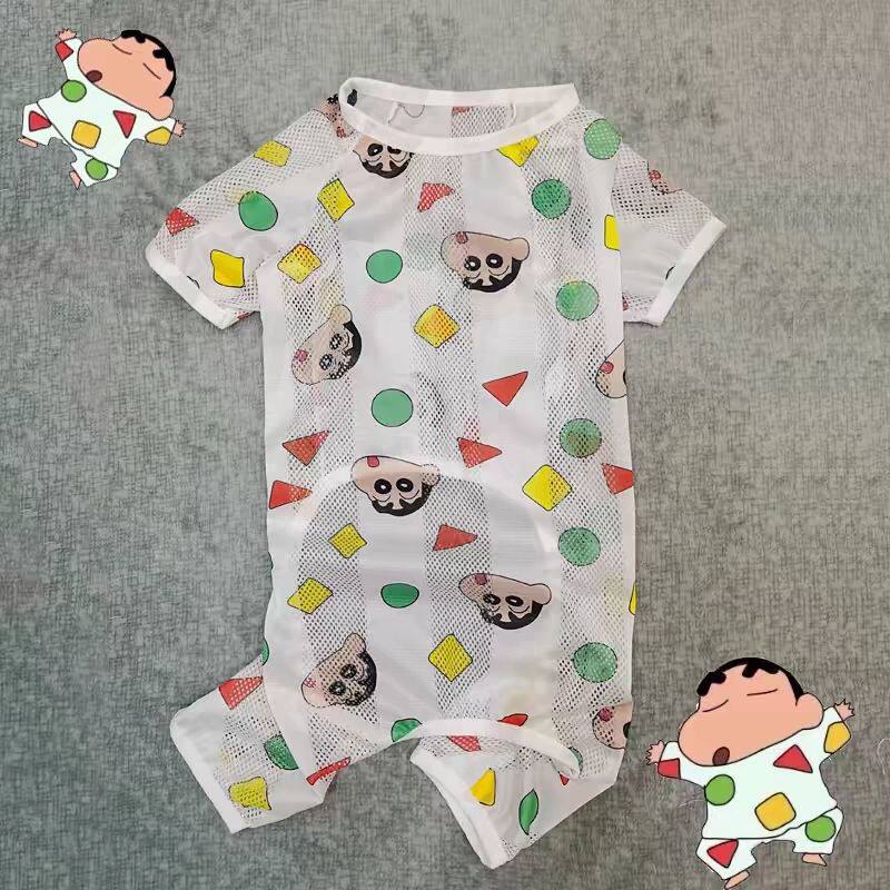 狗狗防掉毛罩衣狗狗衣服网眼轻薄夏季四脚衣服萨摩耶金毛拉布拉多