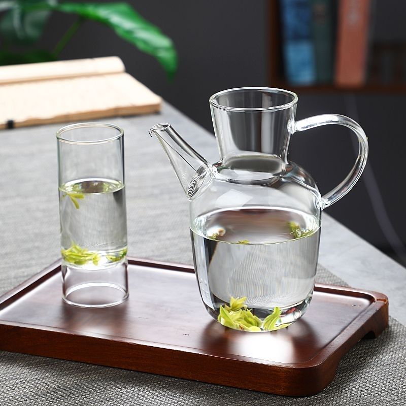 收藏手作玻璃竹节杯泡茶杯品茗杯简约功夫茶杯酒杯水经注泡茶壶