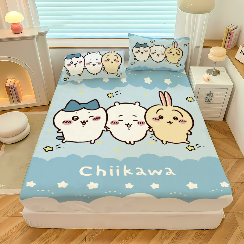 卡通chiikawa可爱吉伊卡哇单床笠