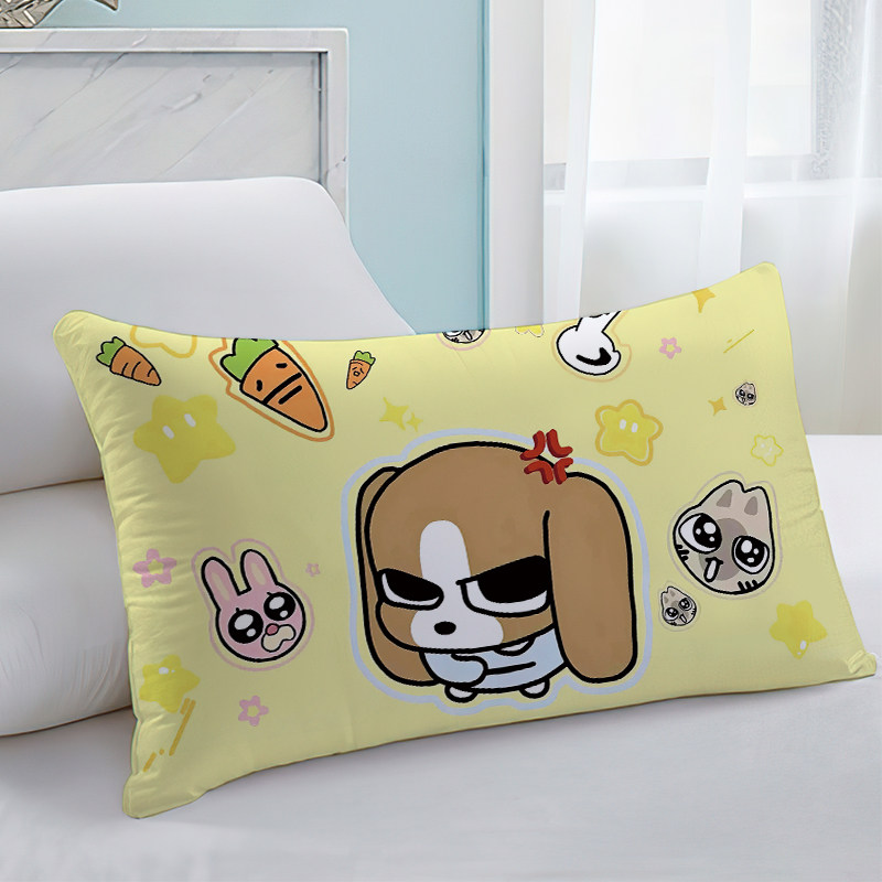 可爱比格多栋小狗枕套儿童卡通网红枕套学生宿舍高颜值枕套定制图,床上用品,枕套,淘宝优惠券,粉丝福利购,淘宝优惠卷