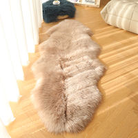Australian wool sofa cushion, carpet, fur one-piece bedside blanket, whole sheepskin mat, long-haired irregular bedroom blanket thumbnail 7