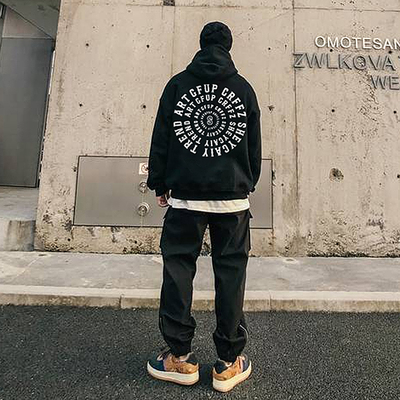 重磅男款美式休闲青少年连帽卫衣